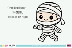Halloween Kids Clipart, Cute Little Monsters PNG Bundle Product Image 5