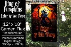 Halloween Garden Flag, Enter if You Dare, King of Pumpkins Product Image 1