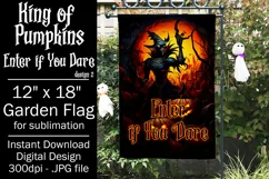 Halloween Garden Flag, Enter if You Dare, King of Pumpkins Product Image 1