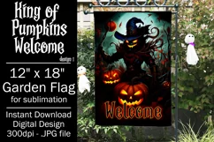 Halloween Garden Flag, Halloween Welcome, King of Pumpkins Product Image 1
