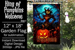 Halloween Garden Flag, Halloween Welcome, King of Pumpkins Product Image 1