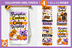 Halloween Baking Dish Towel Sublimation| Cute Spooky Designs Product Image 1