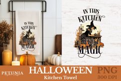 Witch Sublimation design being used as Halloween Kitchen Towel Sublimation