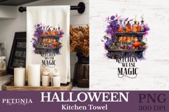 Witch Sublimation design being used as Halloween Kitchen Towel Sublimation