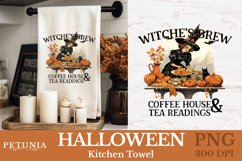 Witch Sublimation design being used as Halloween Kitchen Towel Sublimation