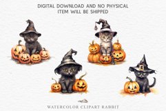 watercolor cute halloween kitten kitty pumpkin clipart, spooky sublimation nursery, Creepy Witch Halloween Kitten Pumpkin Cats Spooky Clipart PNG Scrapbook Fairy Tale Art Image Watercolor witch magic Print illustration sublimation creepy printable digital