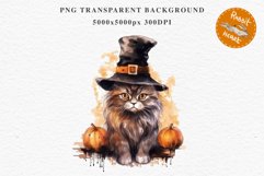 Halloween Kitten Pumpkin Cats Spooky Clipart PNG Scrapbook Fairy Tale Art Image Watercolor witch magic Print illustration sublimation creepy printable digital watercolor cute halloween kitten kitty pumpkin clipart, spooky sublimation nursery, Creepy Witch