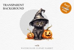 Halloween Kitten Pumpkin Cats Spooky Clipart PNG Scrapbook Fairy Tale Art Image Watercolor witch magic Print illustration sublimation creepy printable digital watercolor cute halloween kitten kitty pumpkin clipart, spooky sublimation nursery, Creepy Witch