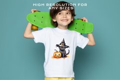 watercolor cute halloween kitten kitty pumpkin clipart, spooky sublimation nursery, Creepy Witch Halloween Kitten Pumpkin Cats Spooky Clipart PNG Scrapbook Fairy Tale Art Image Watercolor witch magic Print illustration sublimation creepy printable digital