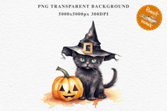 Halloween Kitten Pumpkin Cats Spooky Clipart PNG Scrapbook Fairy Tale Art Image Watercolor witch magic Print illustration sublimation creepy printable digital watercolor cute halloween kitten kitty pumpkin clipart, spooky sublimation nursery, Creepy Witch