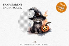 Halloween Kitten Pumpkin Cats Spooky Clipart PNG Scrapbook Fairy Tale Art Image Watercolor witch magic Print illustration sublimation creepy printable digital watercolor cute halloween kitten kitty pumpkin clipart, spooky sublimation nursery, Creepy Witch