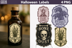 Vintage Halloween Labels | Potion Apothecary Label Stickers Product Image 1