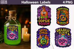 Vintage Halloween Labels | Potion Apothecary Label Stickers Product Image 1