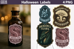 Vintage Halloween Labels | Potion Apothecary Label Stickers Product Image 1