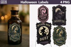 Vintage Halloween Labels | Potion Apothecary Label Stickers Product Image 1