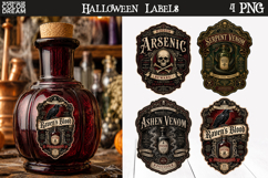 Apothecary Labels Clipart | Halloween Potion Sublimation Product Image 1