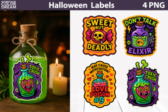 Vintage Halloween Labels | Potion Apothecary Label Stickers Product Image 1