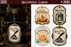 Halloween Potion Labels | Raven Witch Clipart Product Image 1