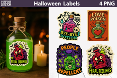 Vintage Halloween Labels | Potion Apothecary Label Stickers Product Image 1