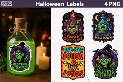 Vintage Halloween Labels | Potion Apothecary Label Stickers Product Image 1
