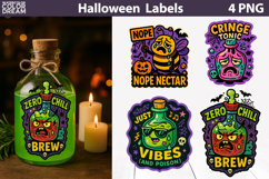 Vintage Halloween Label Bundle | Funny Potion Label Stickers Product Image 9