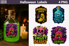 Vintage Halloween Labels | Potion Apothecary Label Stickers Product Image 1