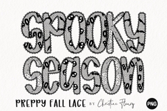 Preppy Halloween Lace PNG Alphabet Bundle &amp; BONUS Clipart Product Image 2