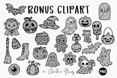 Preppy Halloween Lace PNG Alphabet Bundle &amp; BONUS Clipart Product Image 4