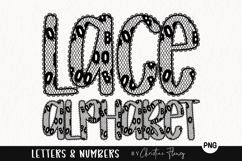 Boo Halloween Lace PNG Alphabet |Sublimation Font Product Image 1