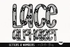 Boo Halloween Lace PNG Alphabet |Sublimation Font Product Image 1
