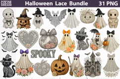 Halloween Ghost Lace Bundle | Ghost Floral Sublimation Product Image 1