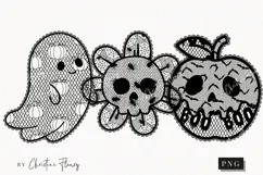 Cute Halloween Lace Clipart | Halloween Png Product Image 1