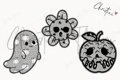 Cute Halloween Lace Clipart | Halloween Png Product Image 3