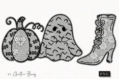 Cute Halloween Lace Clipart | Halloween Png Product Image 1