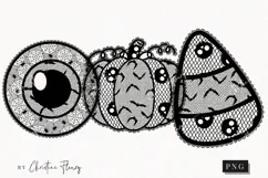 Cute Halloween Lace Clipart | Halloween Png Product Image 1
