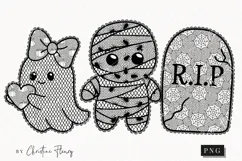 Cute Halloween Lace Clipart | Halloween Png Product Image 1