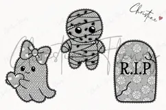 Cute Halloween Lace Clipart | Halloween Png Product Image 3