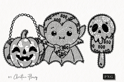 Cute Halloween Lace Clipart | Halloween Png Product Image 1