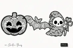 Cute Halloween Lace Clipart | Halloween Png Product Image 1