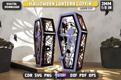 Halloween Lantern Coffin Laser Cut Bundle, Candle Holders Product Image 4