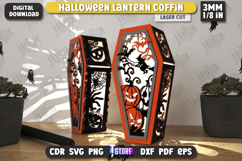 Halloween Lantern Coffin Laser Cut Bundle, Candle Holders Product Image 6