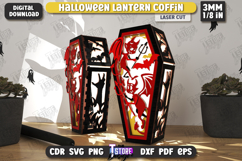 Halloween Lantern Coffin Laser Cut Bundle, Candle Holders Product Image 9