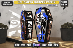 Halloween Lantern Coffin Laser Cut Bundle, Candle Holders Product Image 10