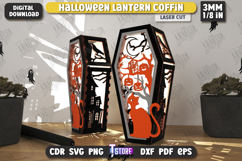 Halloween Lantern Coffin Laser Cut Bundle, Candle Holders Product Image 11