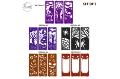 Halloween Lantern Set of 5 | Candle Holder Laser Cut Files Product Image 5