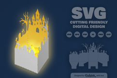 Halloween Lantern Papercut SVG Product Image 1