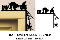 Halloween Door Corner. Halloween Laser Cut. Halloween SVG. Product Image 1