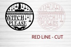 Halloween Laser Cut. Halloween SVG Cut File. Round Door Sign Product Image 2