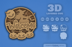 Halloween Layered Laser Cut 3D SVG Product Image 2
