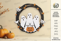Halloween Layered Wreaths Bundle LaserCut. Halloween SVG Product Image 12